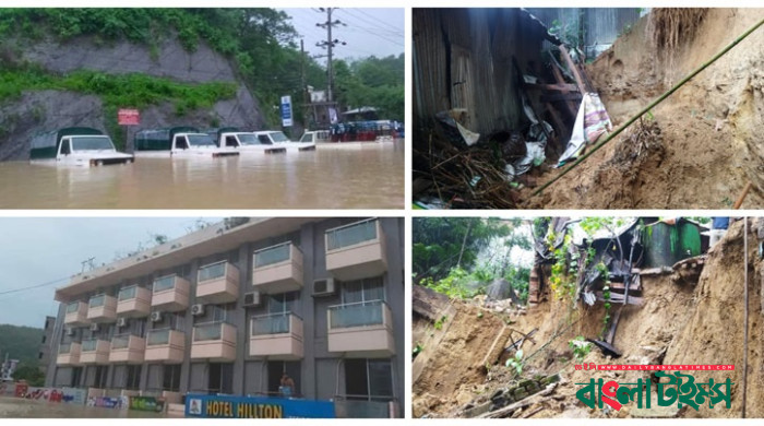 বন্যা-ধসে বিপর্যস্ত বান্দরবান